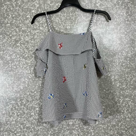 Collective Concepts Women’s Striped Off The Shoulder Peasant Blouse - Size XL - Picture 7 of 7